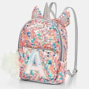 Justice Sequin Unicorn Backpack - Pink and Silver
